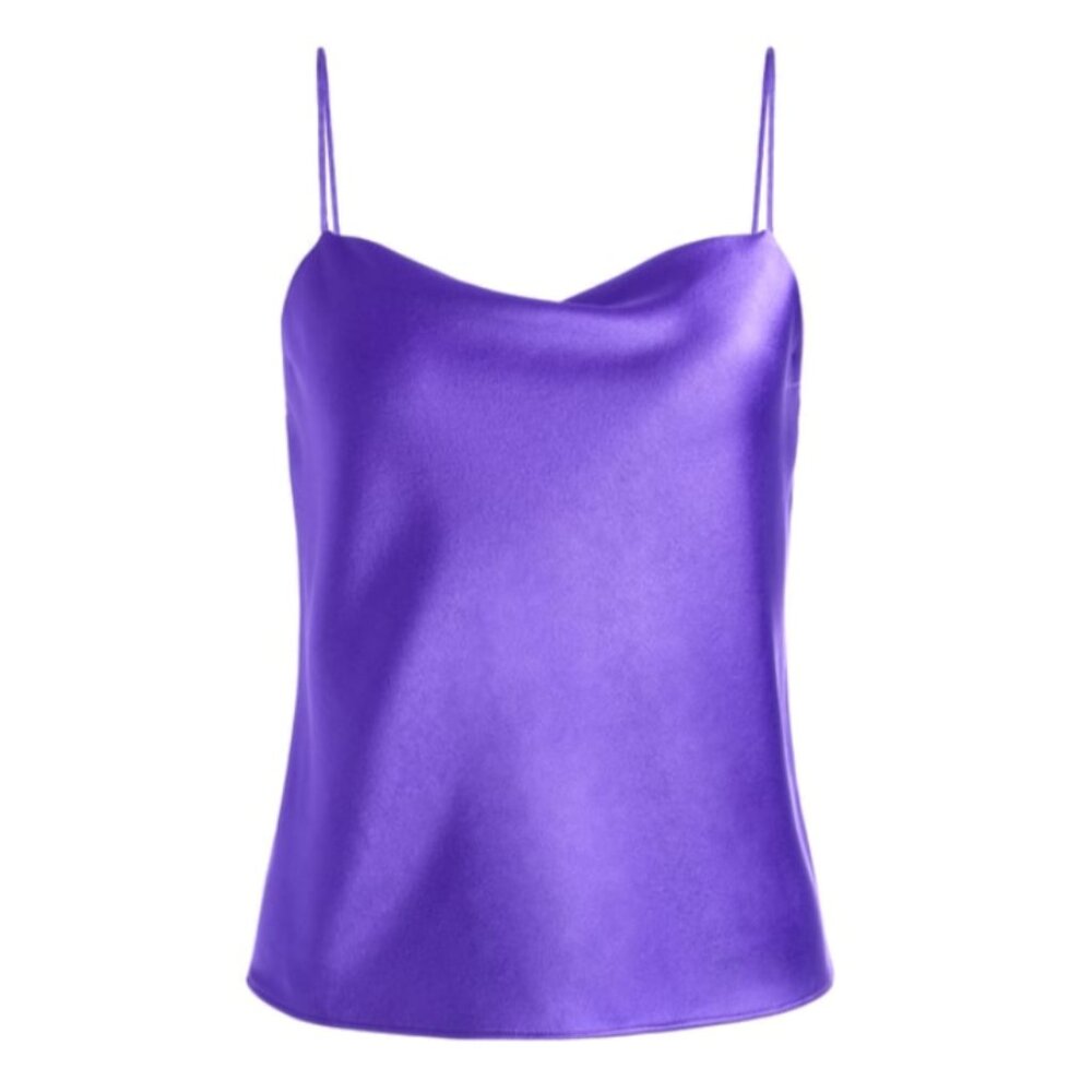 ALICE + OLIVIA Harmon Slip Tank Purple Size XS